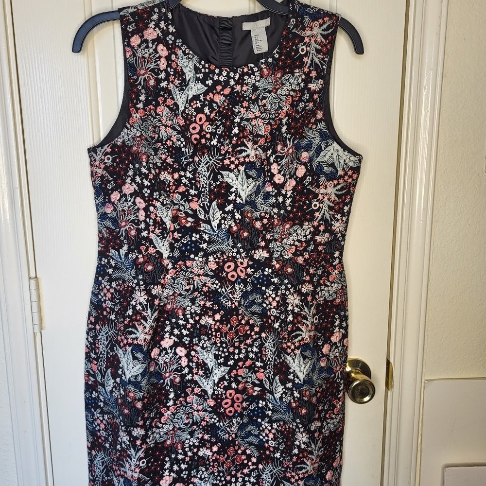 H&M Black Floral Cocktail Dress NWT Size 12